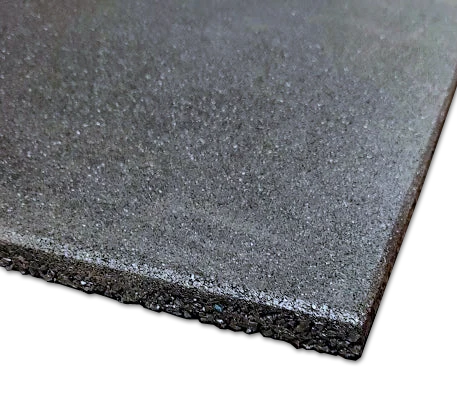 15mm Rubber Floor Tile / Gym Mat (1m x 1m) Black